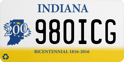 IN license plate 980ICG
