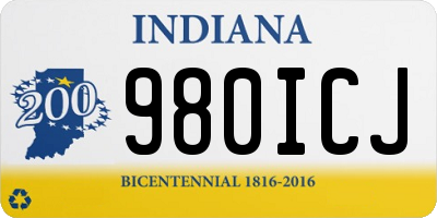 IN license plate 980ICJ