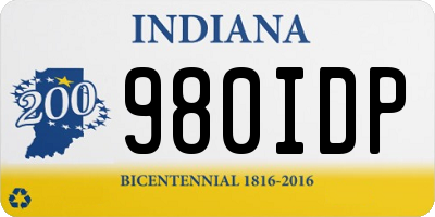 IN license plate 980IDP