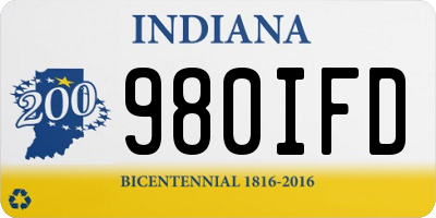IN license plate 980IFD
