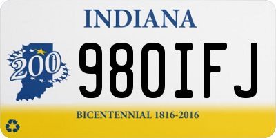 IN license plate 980IFJ