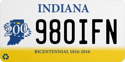 IN license plate 980IFN