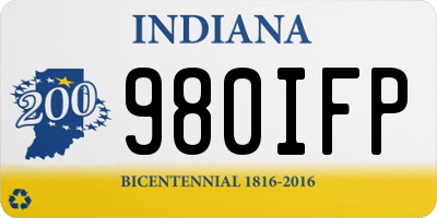 IN license plate 980IFP