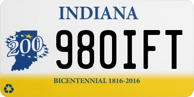 IN license plate 980IFT