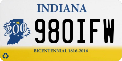 IN license plate 980IFW
