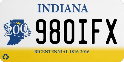 IN license plate 980IFX