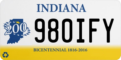 IN license plate 980IFY