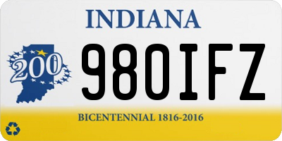 IN license plate 980IFZ