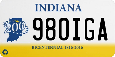 IN license plate 980IGA