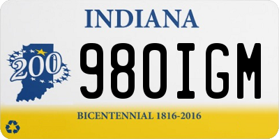IN license plate 980IGM