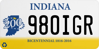 IN license plate 980IGR