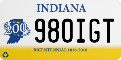 IN license plate 980IGT