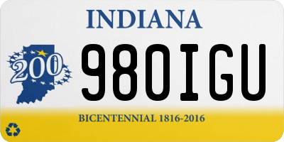 IN license plate 980IGU