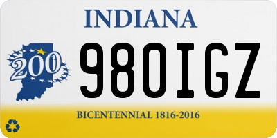 IN license plate 980IGZ