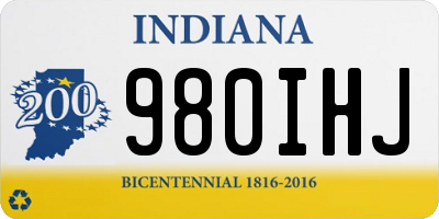 IN license plate 980IHJ