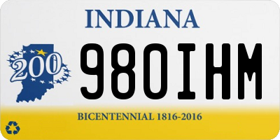 IN license plate 980IHM