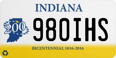 IN license plate 980IHS