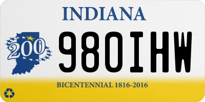 IN license plate 980IHW