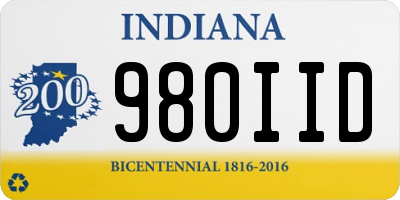 IN license plate 980IID