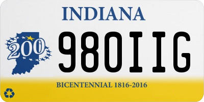 IN license plate 980IIG