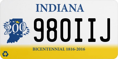 IN license plate 980IIJ