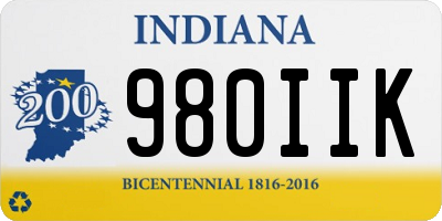 IN license plate 980IIK