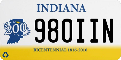 IN license plate 980IIN