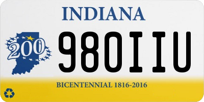 IN license plate 980IIU