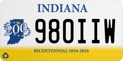 IN license plate 980IIW