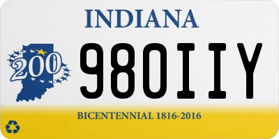 IN license plate 980IIY