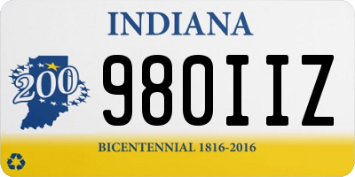 IN license plate 980IIZ