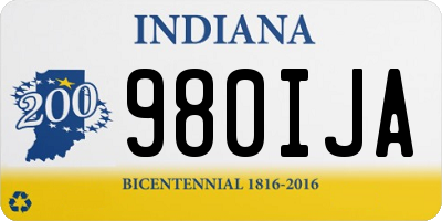IN license plate 980IJA