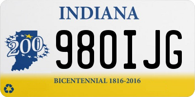 IN license plate 980IJG