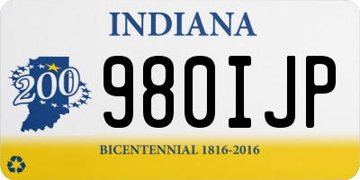 IN license plate 980IJP