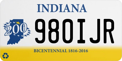 IN license plate 980IJR