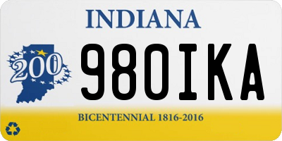 IN license plate 980IKA