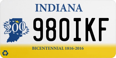 IN license plate 980IKF