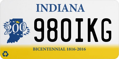 IN license plate 980IKG