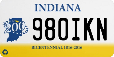 IN license plate 980IKN