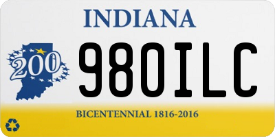 IN license plate 980ILC