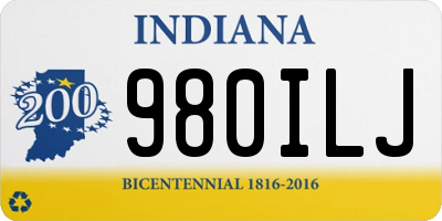 IN license plate 980ILJ