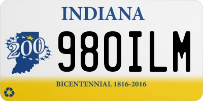 IN license plate 980ILM