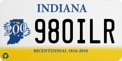 IN license plate 980ILR