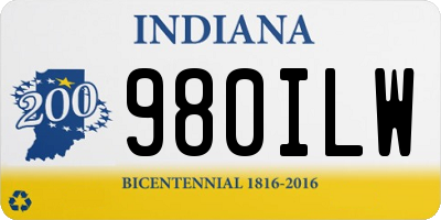 IN license plate 980ILW