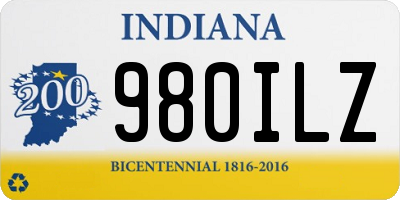 IN license plate 980ILZ