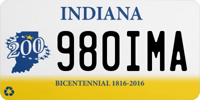 IN license plate 980IMA