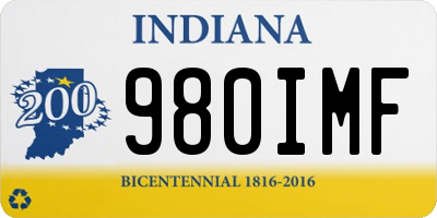IN license plate 980IMF
