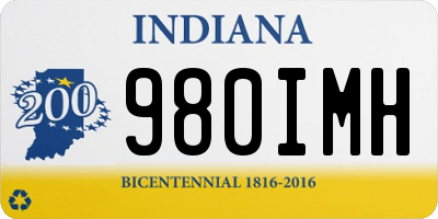 IN license plate 980IMH
