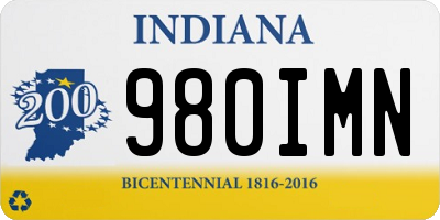 IN license plate 980IMN