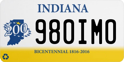 IN license plate 980IMO